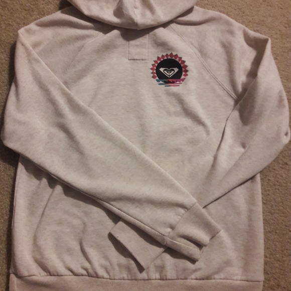 Roxy Wild at Heart Pullover Cream Hoodie - Size XL - Picture 5 of 5